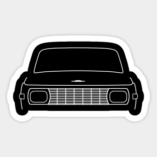 Wartburg 353 Knight vintage car white outline graphic Sticker